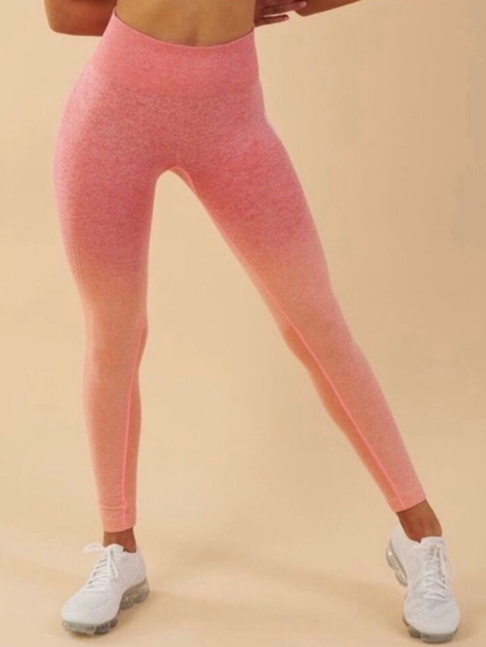 Gymshark Adapt Ombrey Coral Pink Orangy Seamless Leggings